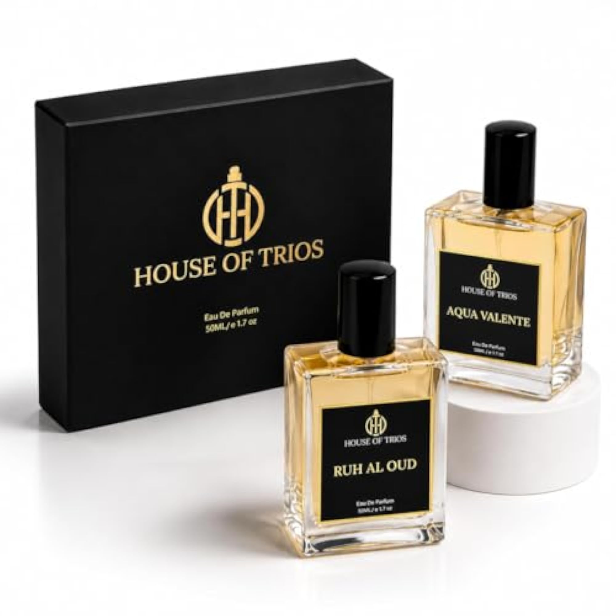 Ruh Al Oud & Aque Valente Eau De Parfum for Men, 100ml